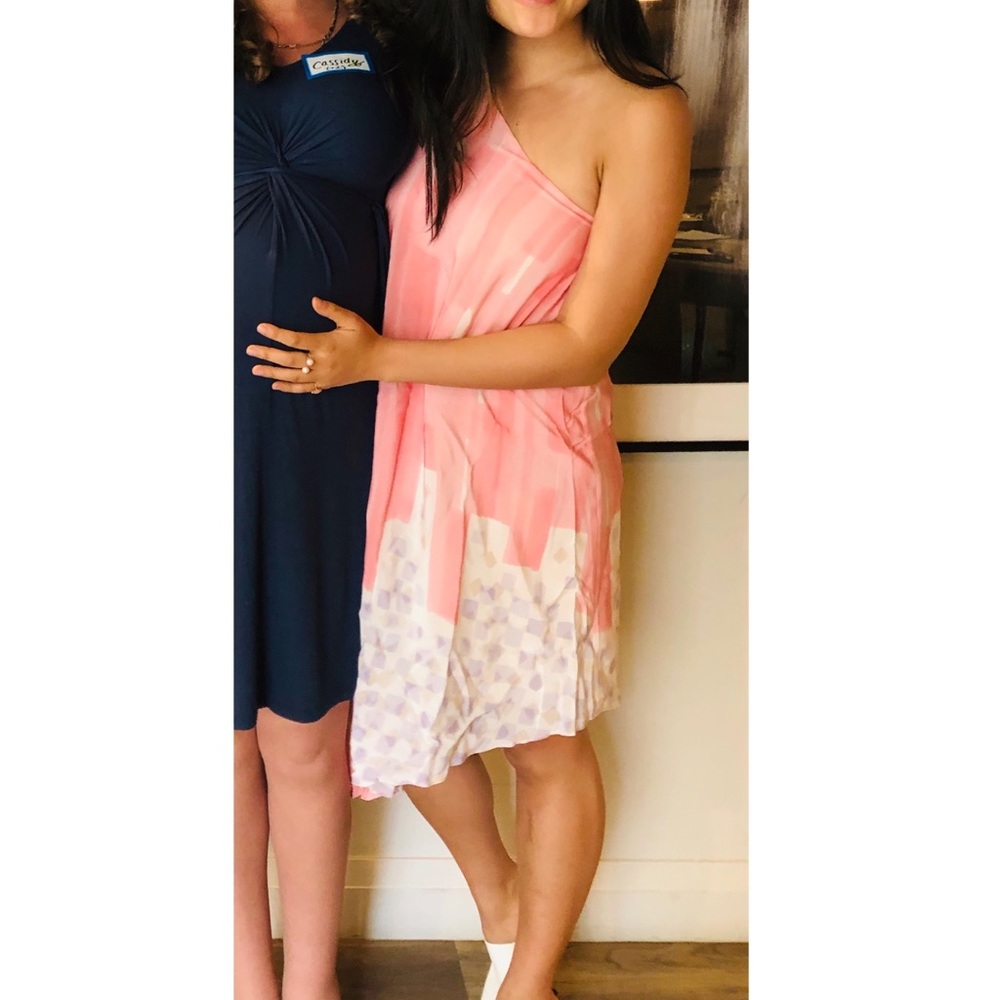 Asymmetrical silk Anthropologie Maeve dress